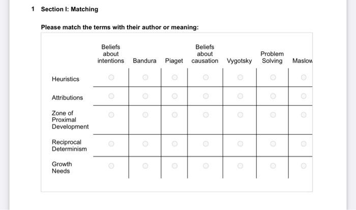 Author a matching question