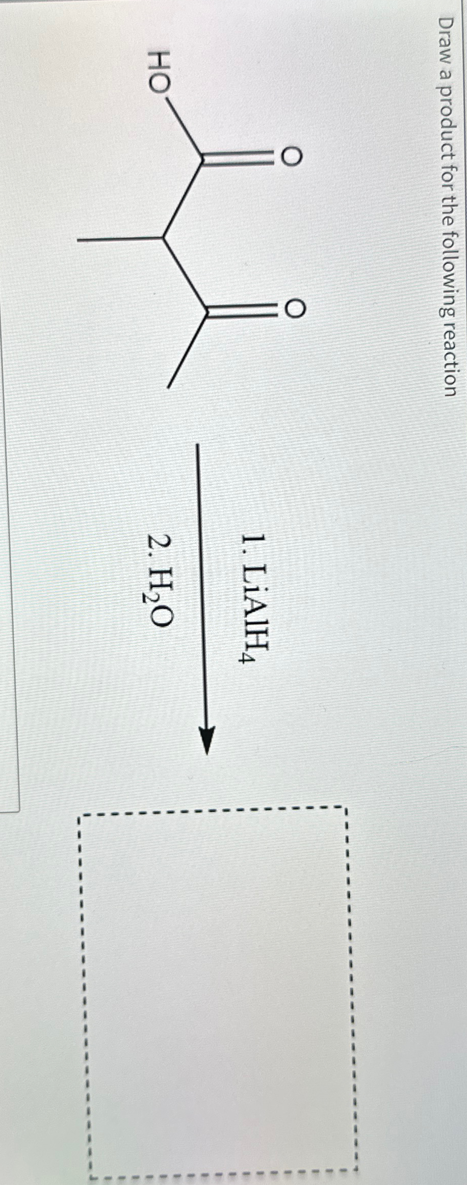 Solved Draw a product for the following reaction | Chegg.com