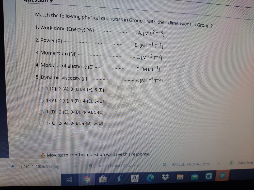 Solved Match the following physical quantities in Group 1 | Chegg.com