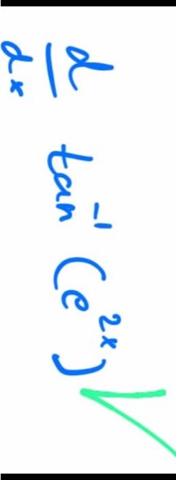 \( \frac{d}{d x} \tan ^{-1}\left(e^{2 x}\right) \)