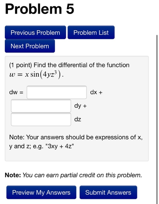 Solved Problem 4 Previous Problem Problem List Next Problem | Chegg.com