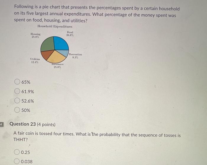 Solved Following is a pie chart that presents the | Chegg.com