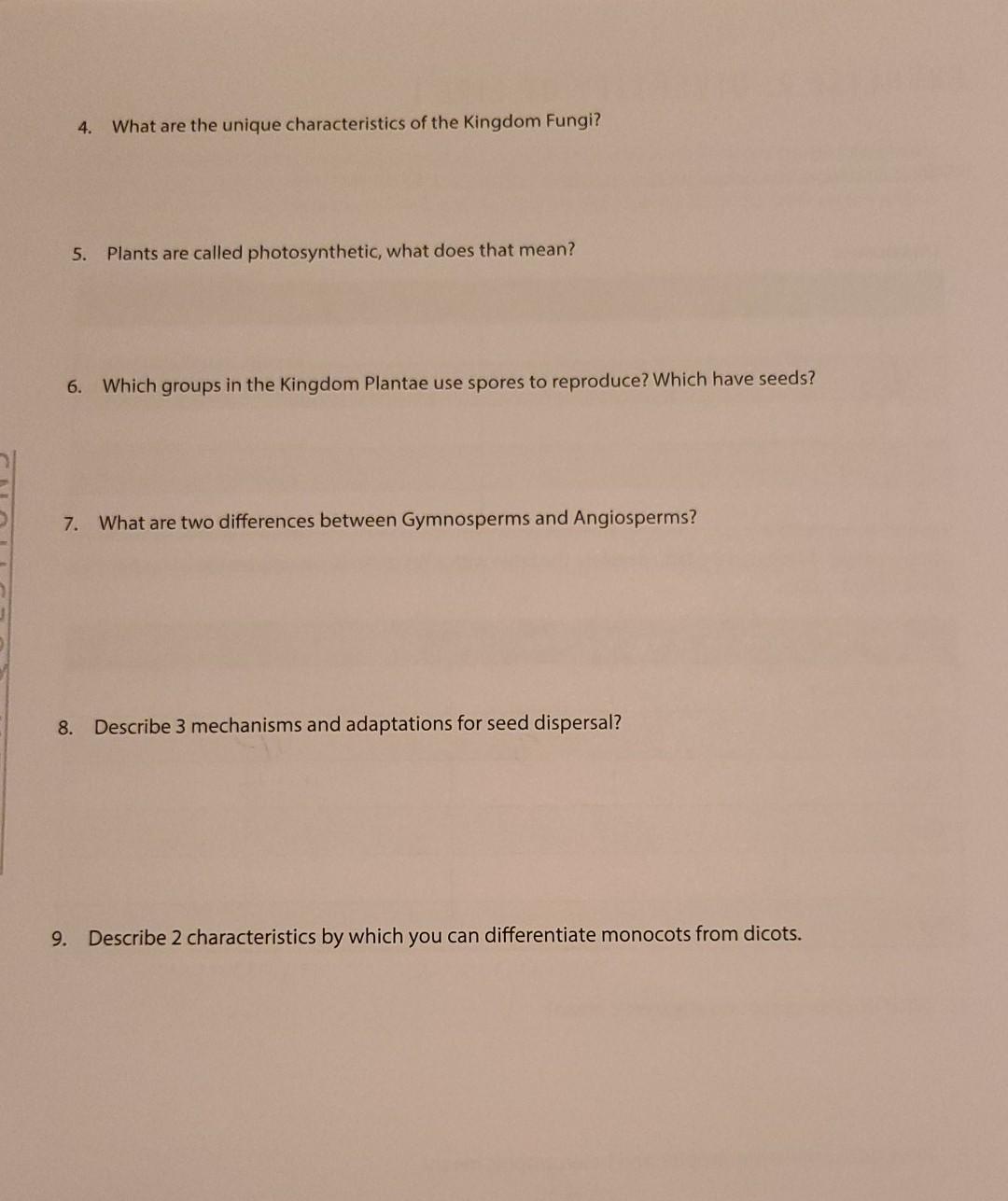 Solved Taxonomic Keys Taxonomic keys are used to identify