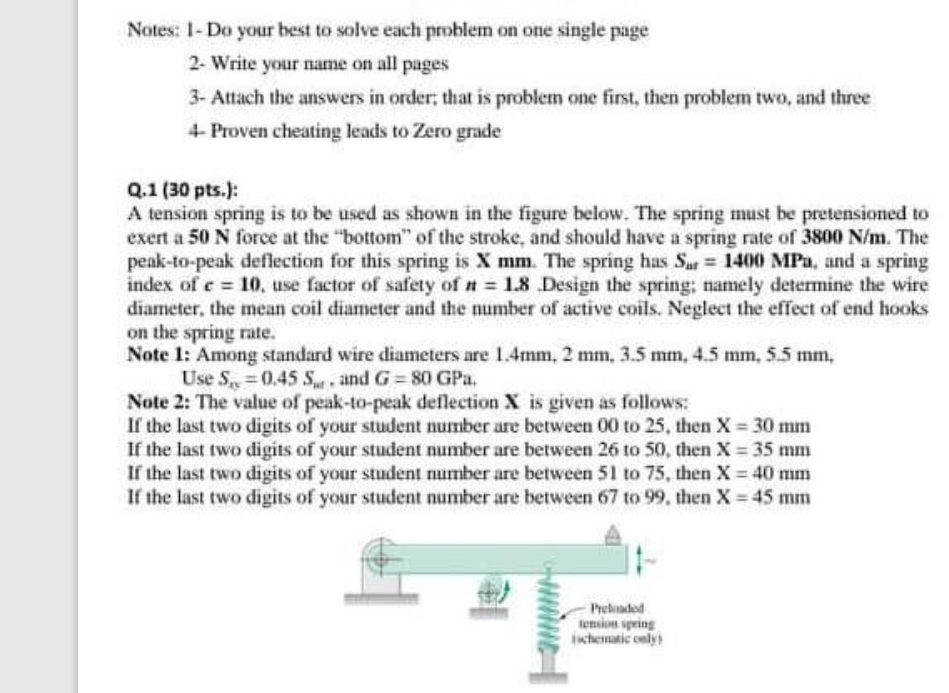 Solved Notes: 1-Do your best to solve each problem on one | Chegg.com