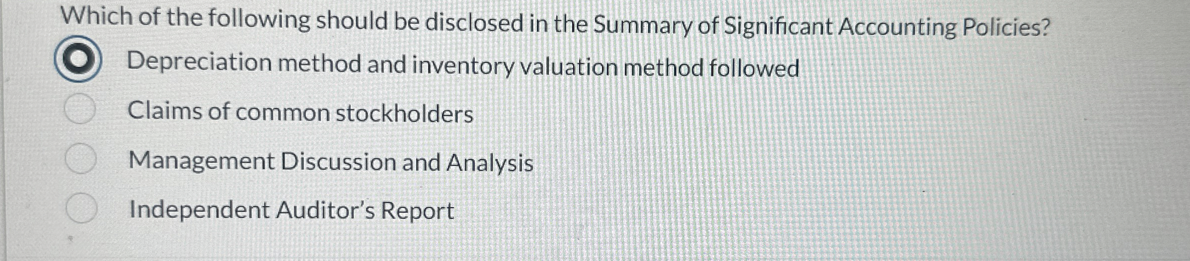 High Quality SOLUTION Which of the following should be disclosed in the ...