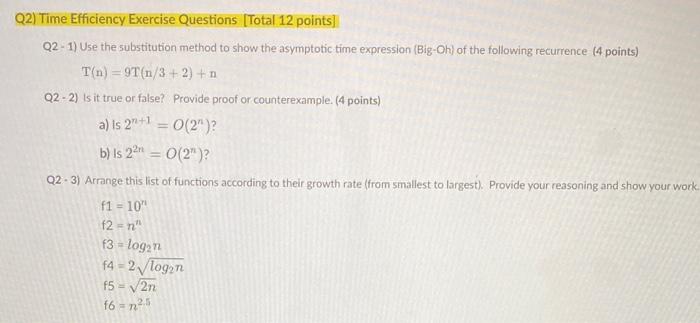 Solved Q2 1 Use The Substitution Method To Show The