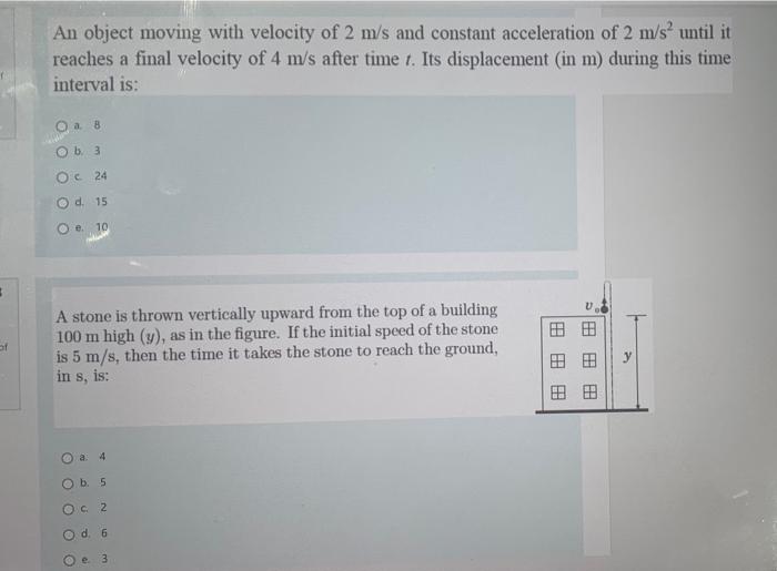 Solved An Object Moving With Velocity Of 2 M/s And Constant | Chegg.com