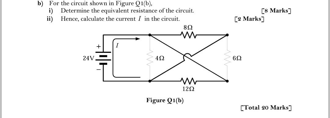 Solved B) For The Circuit Shown In Figure Q1(b), I) | Chegg.com