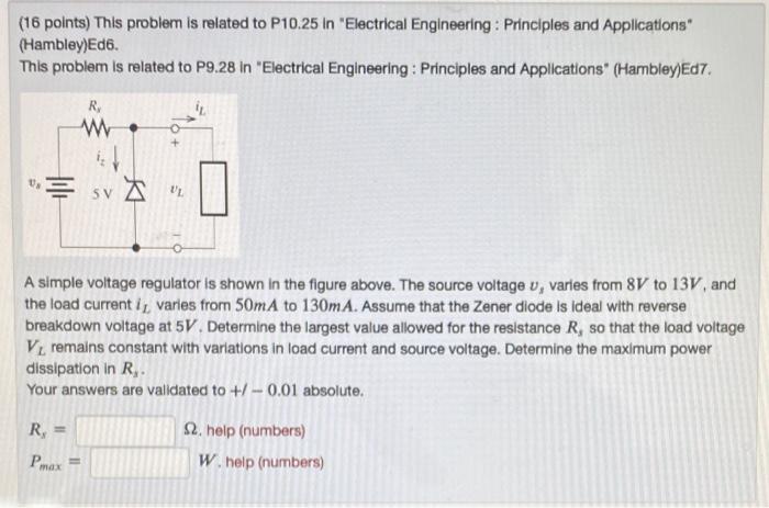 Solved (16 Points) This Problem Is Related To P10.25 In | Chegg.com