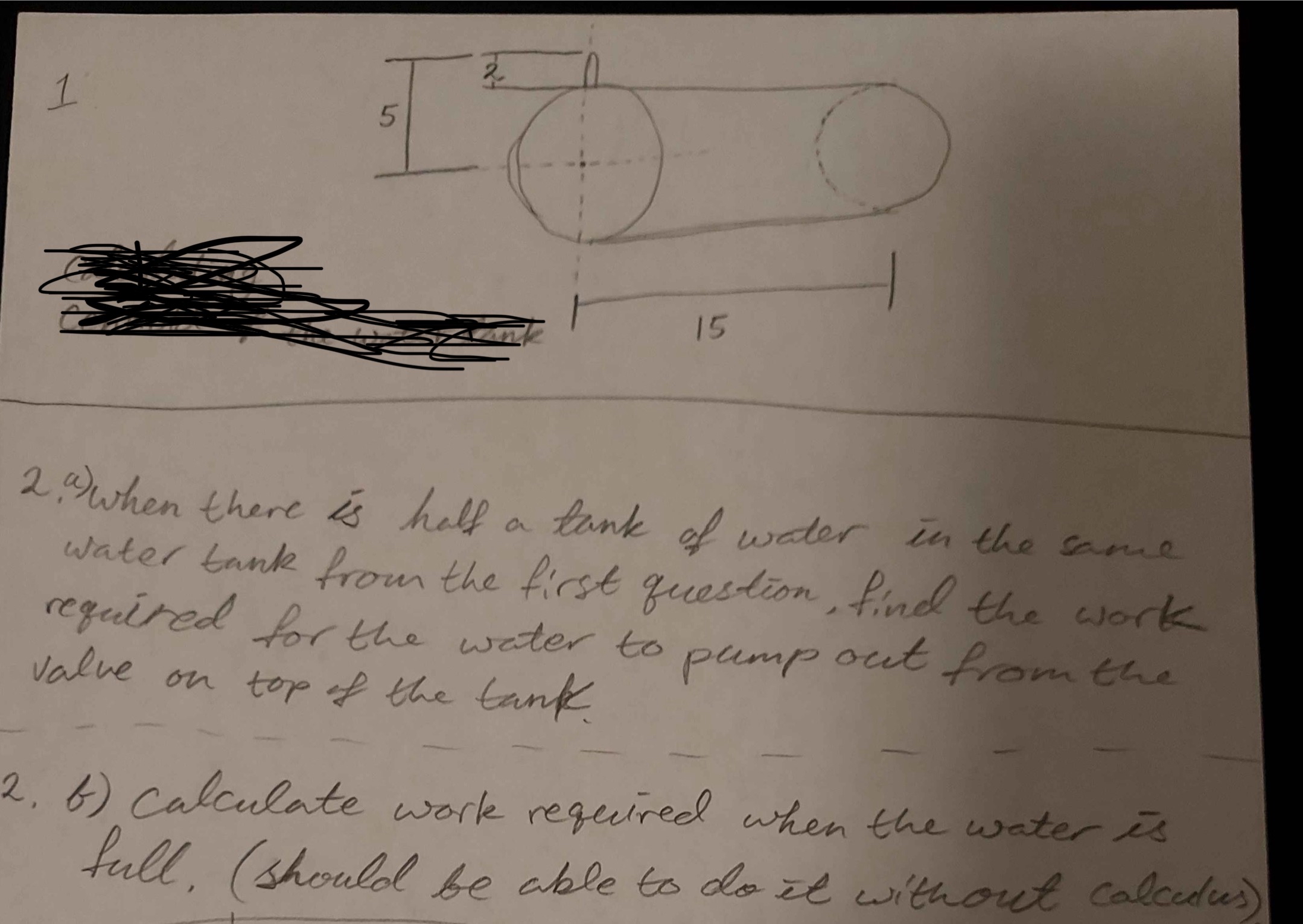 Solved Using calculus2a) ﻿When there is half a tank of woter | Chegg.com
