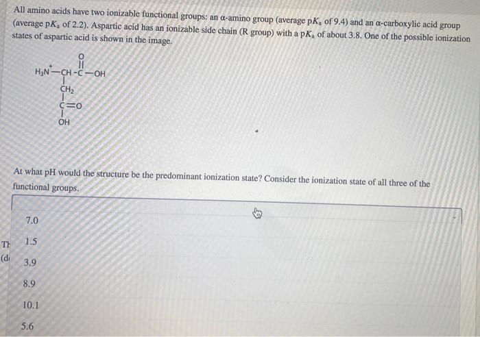 All amino acids have two ionizable functional groups: an \( \alpha \)-amino group (average \( \mathrm{p} K_{\mathrm{a}} \) of