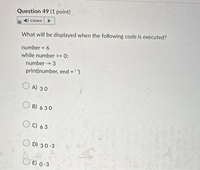Solved What will be displayed when the following code is | Chegg.com