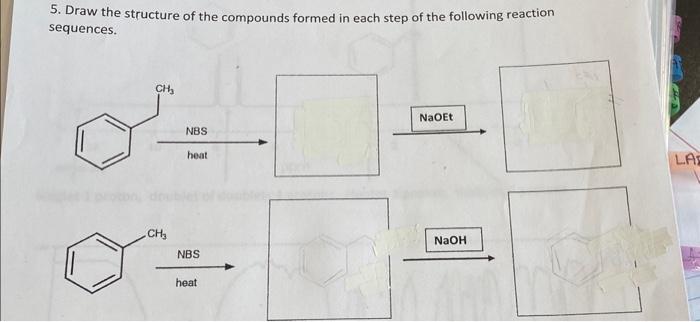 Solved Draw the structures of the compound formed in each of | Chegg.com