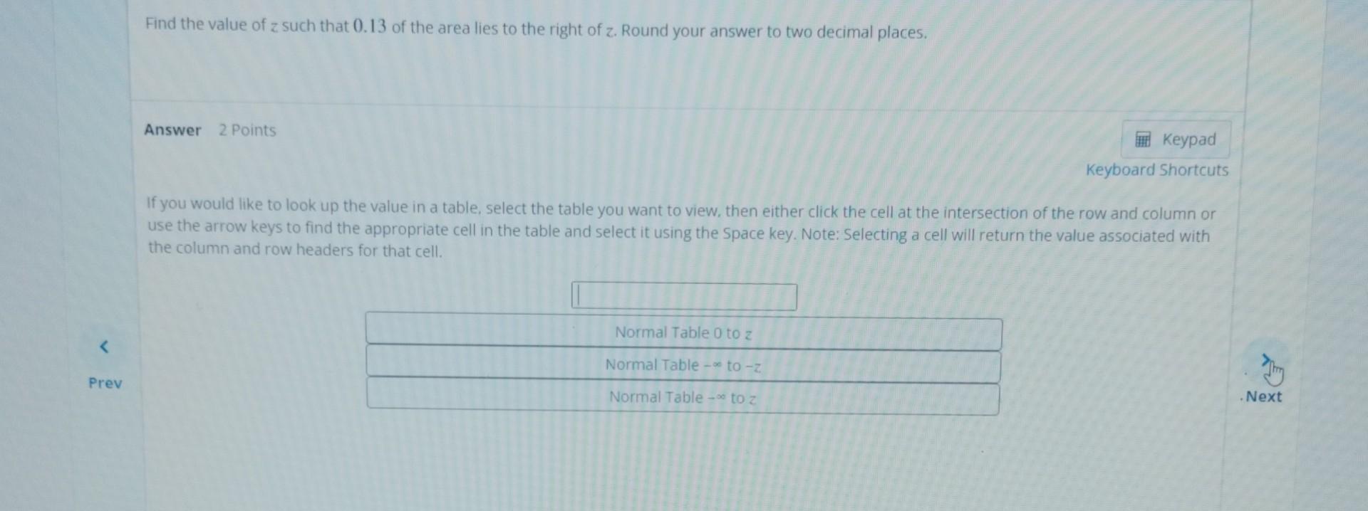 Solved Find the value of z such that 0.13 of the Chegg