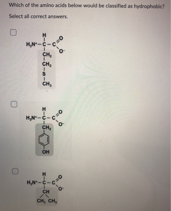Solved Which of the following molecules would be classified | Chegg.com