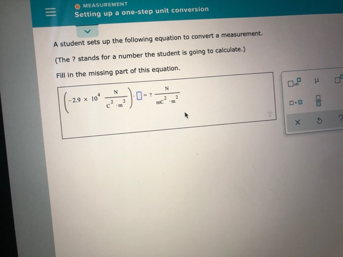 One Step Unit Conversion Problems Solved O MEASUREMENT Setting up a one-step unit conversion A | Chegg.com