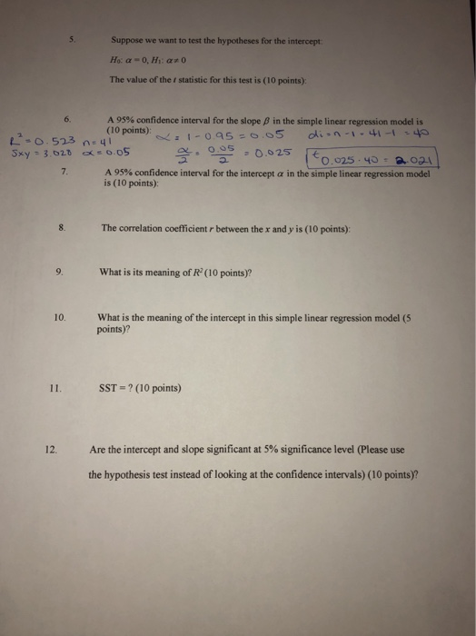 Solved Following is a simple linear regression model: y = a+ | Chegg.com