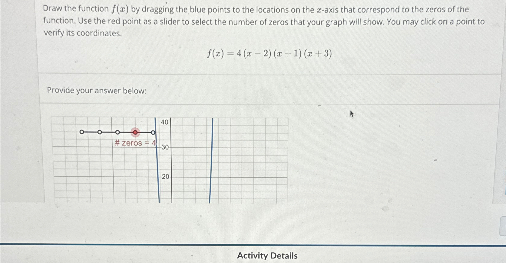 Solved Draw the function f(x) ﻿by dragging the blue points | Chegg.com
