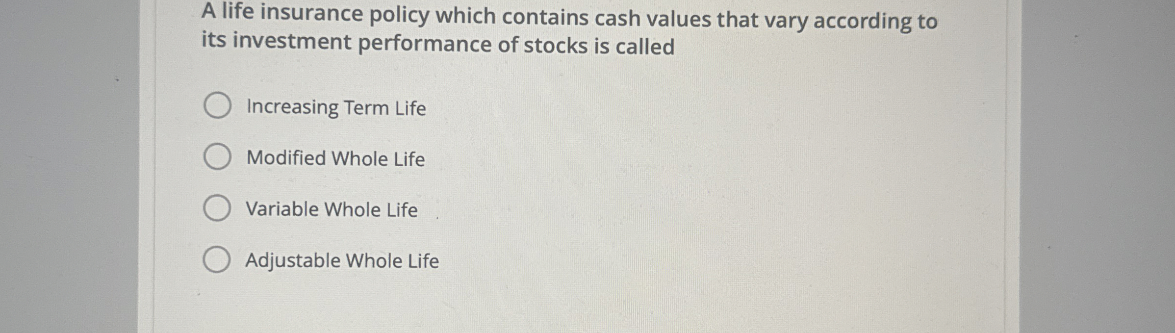Solved A life insurance policy which contains cash values | Chegg.com