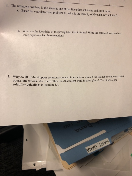 Solved 2. The Unknown Solution Is The Same As One Of The | Chegg.com