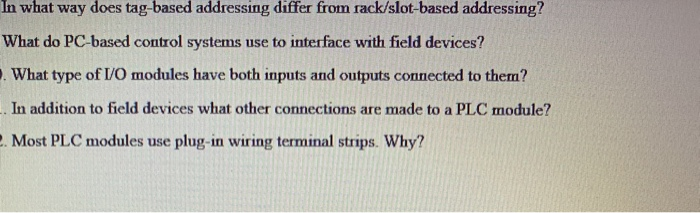 Solved In what way does tag-based addressing differ from | Chegg.com