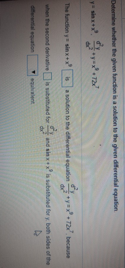 Solved Determine whether the given function is a solution to | Chegg.com