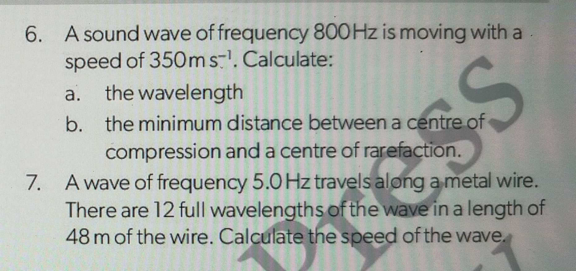 [Solved] A sound wave of frequency 800 Hz is moving with a