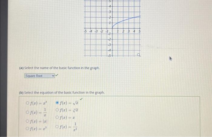 Solved (a) Select the name of the basic function in the | Chegg.com
