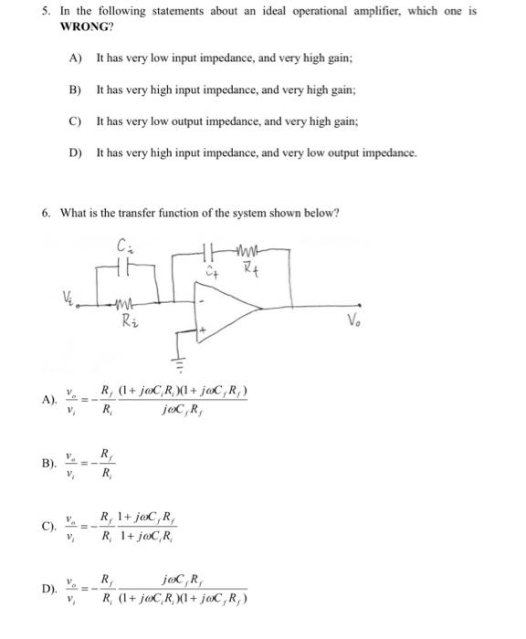 Solved 5. In the following statements about an ideal