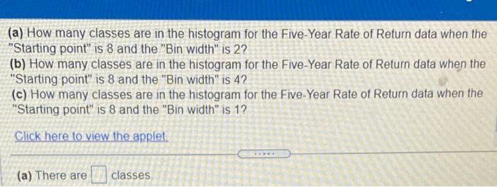 Solved (a) How many classes are in the histogram for the | Chegg.com