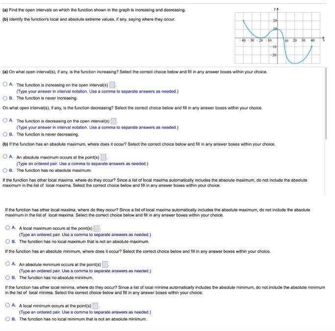 Solved (a) Find the open intervals on which the function | Chegg.com