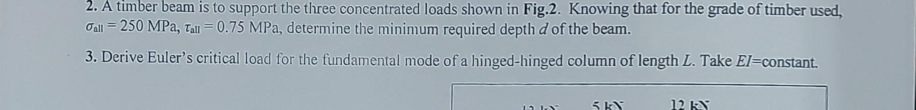 Solved Derive Euler's critical load for the fundamental mode | Chegg.com
