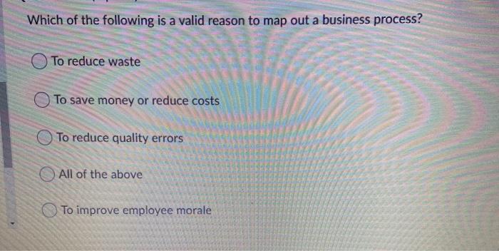 Solved Which of the following is a valid reason to map out a | Chegg.com