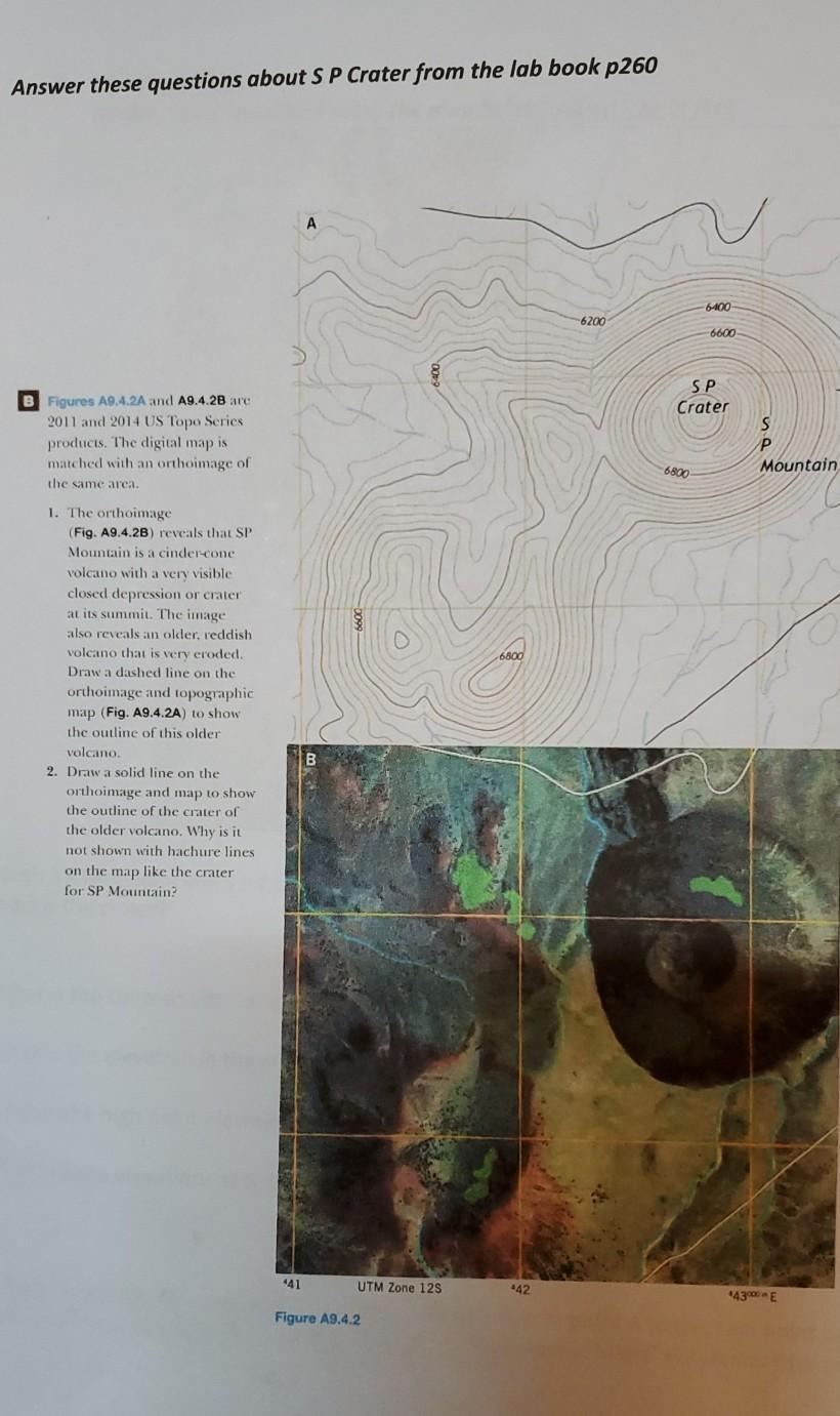 Solved Answer these questions about SP Crater from the lab | Chegg.com