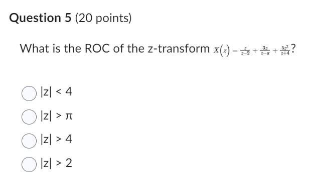 Solved Please answer the following Question 5 (20 | Chegg.com