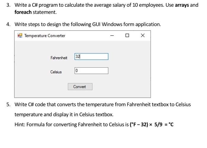Solved 3 Write A C Program To Calculate The Average Salary Chegg