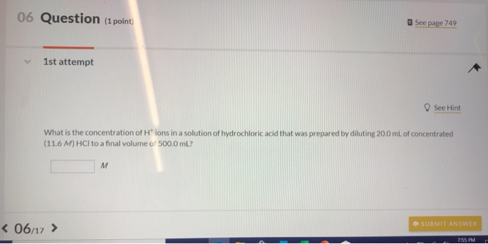Solved 06 Question (1 point a See page 749 1st attempt See | Chegg.com