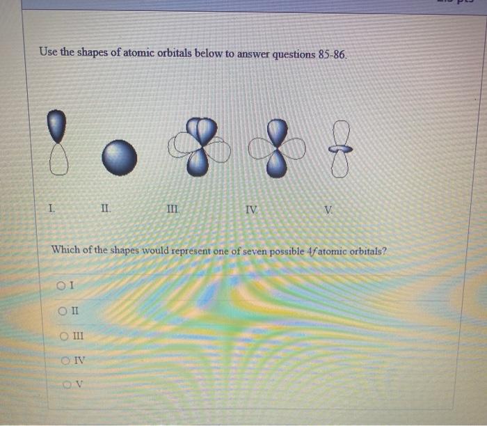 Solved Use the shapes of atomic orbitals below to answer | Chegg.com