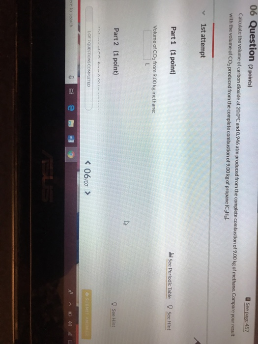 Solved 06 Question (2 points) See page 457 Calculate the | Chegg.com