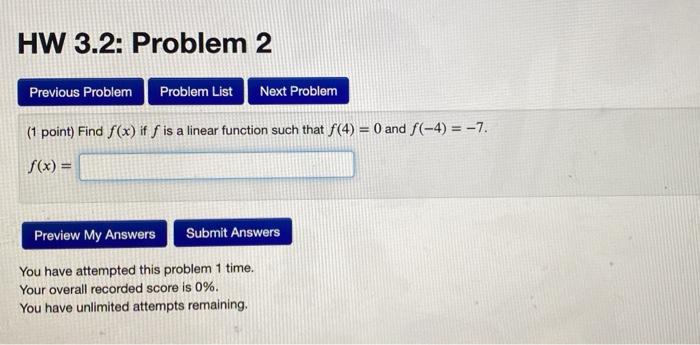 Solved HW 3.2: Problem 2 Previous Problem Problem List Next | Chegg.com