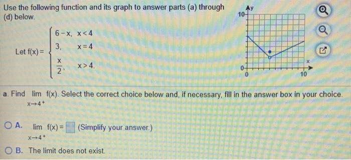 Solved Use the following function and its graph to answer | Chegg.com