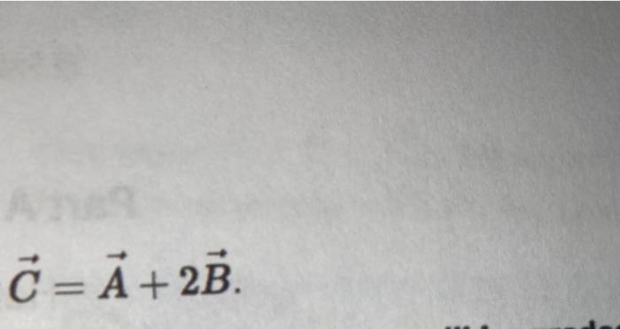 Solved C = A + 2B. tA 18 Draw the vector C=A+2B. The | Chegg.com