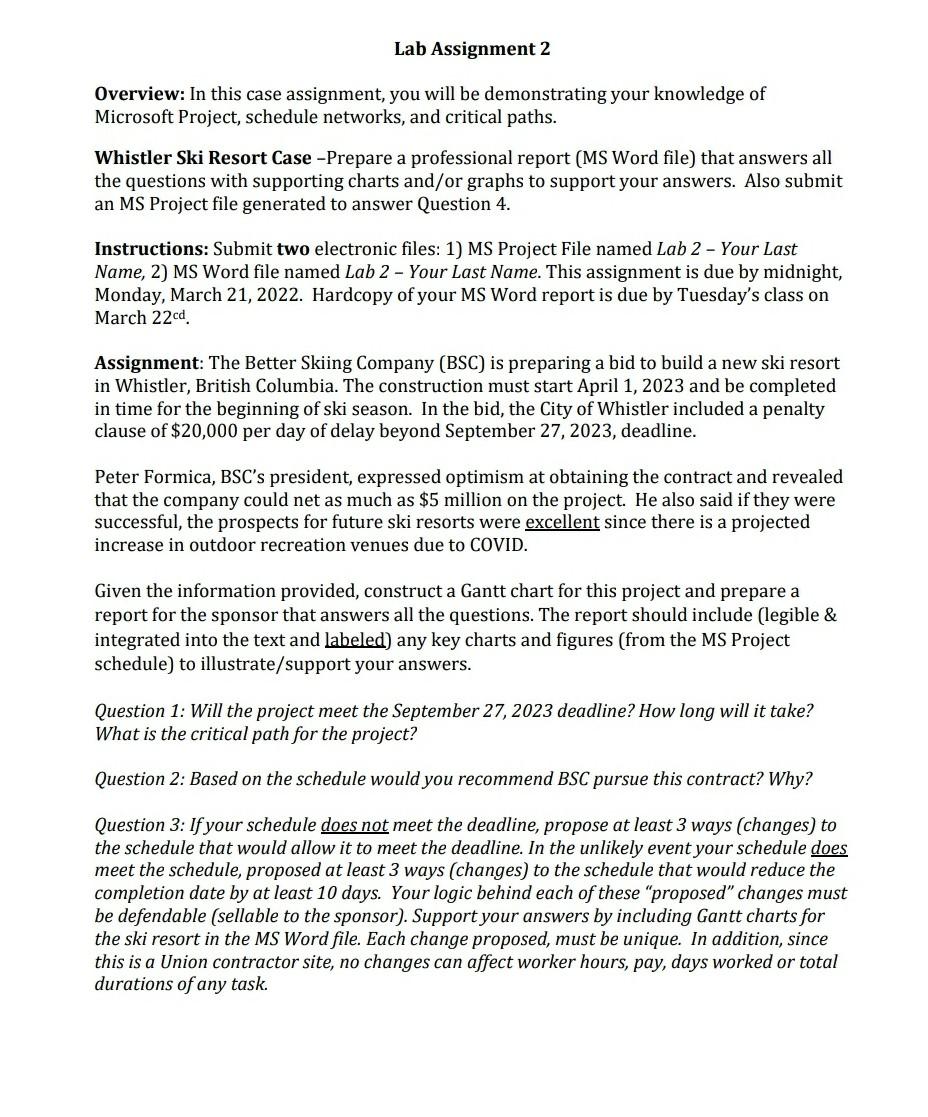 Solved Lab Assignment 2 Overview: In this case assignment, | Chegg.com