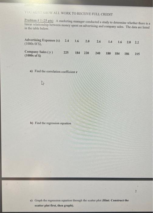 Solved Problem H1 1 ( 25 pts) A marketing manager conducted | Chegg.com