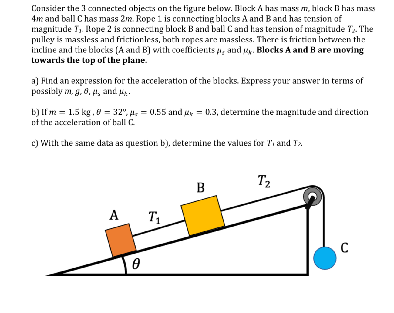 Solved Consider the 3 ﻿connected objects on the figure | Chegg.com