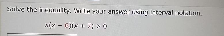 Solved Solve the inequality. Write your answer using | Chegg.com