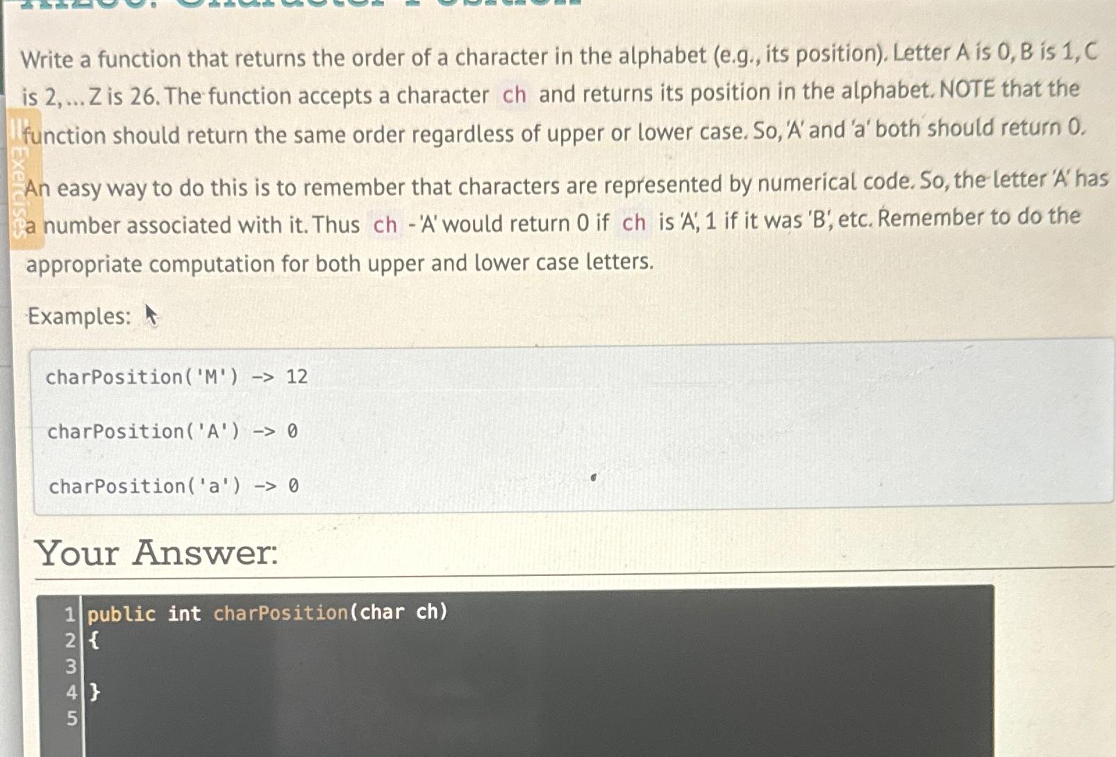 Solved Write a function that returns the order of a | Chegg.com
