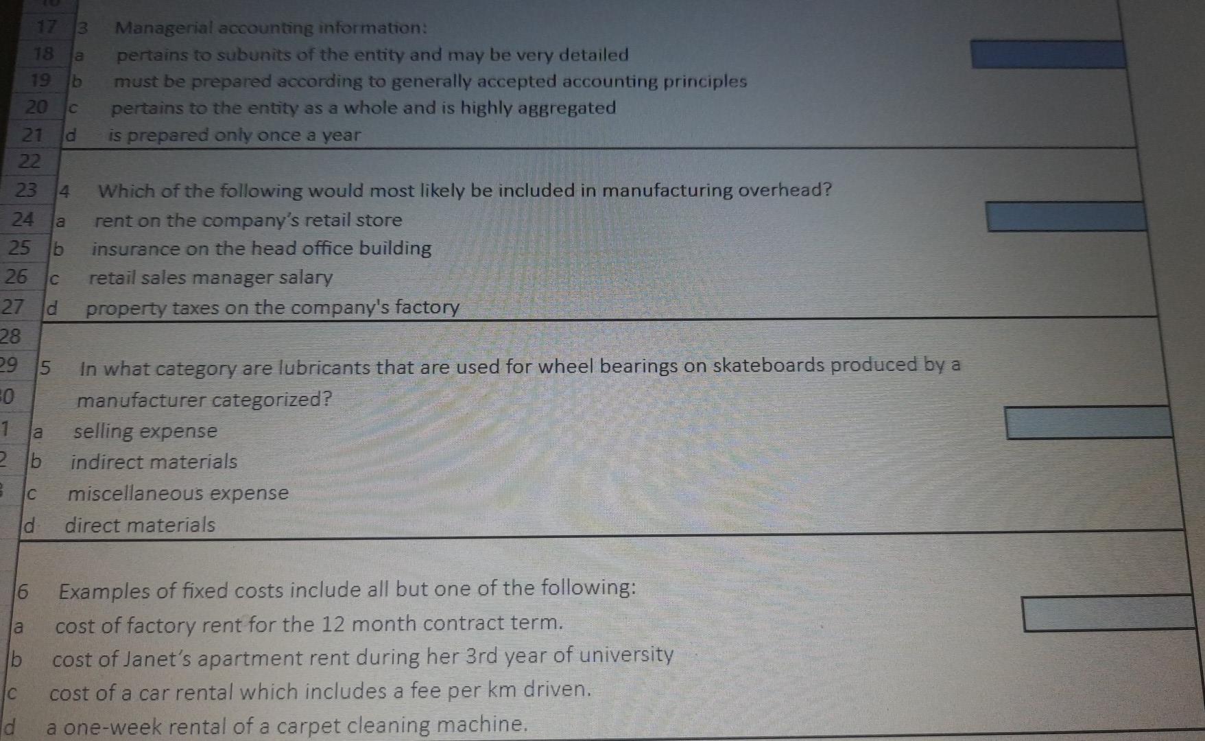Solved b Managerial accounting information: pertains to | Chegg.com