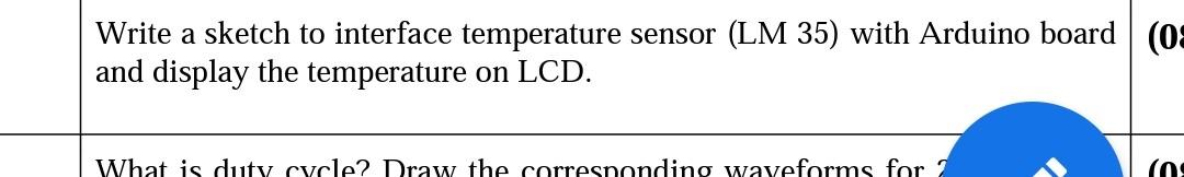 Solved Write a sketch to interface temperature sensor (LM | Chegg.com