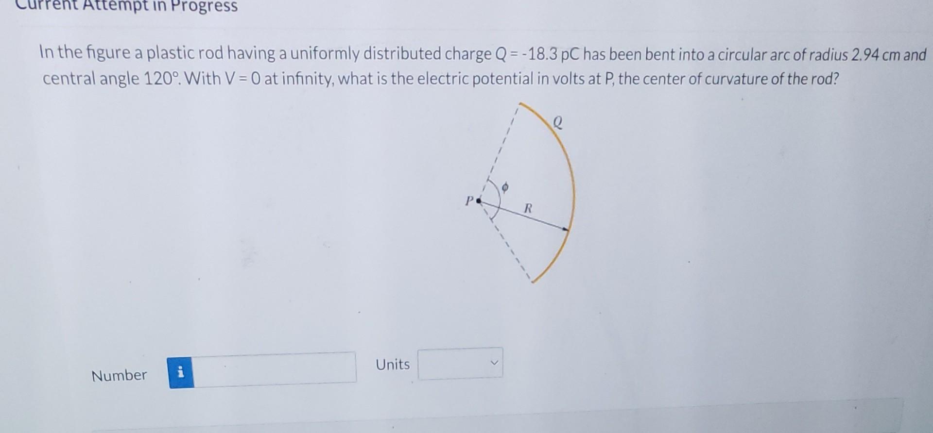 Solved In the figure a plastic rod having a uniformly